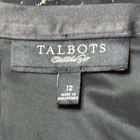Talbots Elegant Black and White Pleated Skirt - Picture 3 of 3